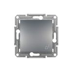 Schneider Eph0800162 Asfora Çelik Zil İşaretli Çerçevesiz Liht Anahtarı