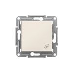 Schneider EPH0870123 Asfora Krem Zil İşaretli Çerçevesiz Light Anahtar