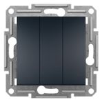 Schneider EPH2100171 Asfora 3 Circuits Switch Anthracite