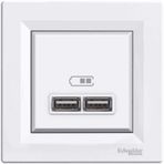 Schneider EPH2700221 Beyaz Asfora 2.1A 2li Usb Priz