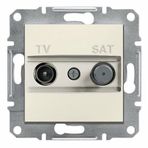 Schneider EPH3470123 Asfora 2'li Çerçevesiz Krem Sonlu F Tipi TV-SAT Prizi
