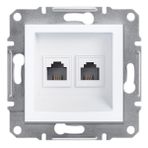 Schneider EPH4270121 Çerçevesiz Asfora Beyaz RJ11 İkili Nümeris Cat-3 Telefon Prizi