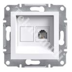 Schneider EPH4700121 Asfora Tekli Beyaz RJ45 CAT6 UTP Telefon Prizi