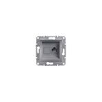 Schneider EPH4700162 Asfora Çelik RJ45 Tek Çıkışlı Telefon Prizi