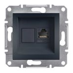 Schneider EPH4700171 Asfora Antrasit RJ45 Tek Çıkışlı Data Prizi