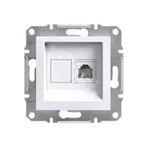Schneider EPH4770121 Asfora Beyaz Çerçevesiz 1xRJ45 Cat6 Upt