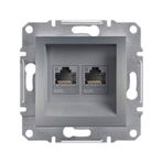 Schneider EPH4800162 Asfora Çelik 2xRJ45 Cat 6 Utp