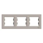 Schneider EPH5800369 Asfora Bronz 3'lü Yatay Çerçeve