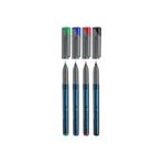 Schneider Maxx 220 Asetat Kalemi, S Uç, 4 Renk Set, Permanent Kalem, Siyah, Mavi, Yeşil, Kırmızı