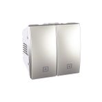 Schneider MGU3.207.30 Unica Top/Class 250V AC 10A 2 Modül Alüminyum Kilitli Jaluzi Kumanda Liht Butonu