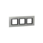 Schneider MGU68.006.7C2 Unica Class Beyaz Cam 3'lü Yatay Anahtar Priz Çerçevesi