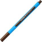 Schneider Schreibgeräte Slider Edge Tükenmez Kalem, Kapaklı Model, Xb, Kahverengi, Gövde Rengi: Cam