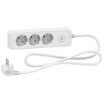 Schneider ST9431W Anahtarlı Electric Unica 3'lü 1.5 Metre Grup Priz