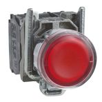 Schneider XB4-BW3465 1Na+1Nk Ba9s Işıklı Kırmızı Buton