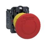 Schneider XB5-AS8442 1NK Çevir Çek Tip Tetiklemeli Mantar Kafalı Acil Stop Butonu