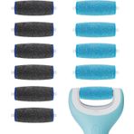 Scholl Velvet Smooth, 6 ekstra kaba ve 5 normal yedek başlık ile uyumlu 11 adet nasır giderici yedek rulo