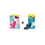 Scholl Velvet Smooth Pembe Elmas Taneli Ayak Törpüsü + Orta Sert Deriler Için 2'li Yedek Başlık