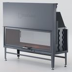 Schömne Elegance 160 cm Asansörlü Tünel Çelik Şömine Haznesi