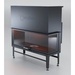 Schömne Elegance Asansörlü Çelik Sağ Açık 130 cm Şömine Haznesi