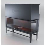 Schömne Elegance Asansörlü Çelik Sağ Açık 150 cm Şömine Haznesi