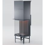 Schömne Elegance Dik Üç Tarafı Camlı Asansörlü 50x60x50x80 Şömine Küp Hazne