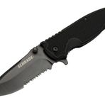 Schrade 5-1 Siyah Kamp Çakı 20cm- Yarı Otomatik, Testere Detaylı, Kemerlikli