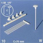 Schulcz Sokak Lambası 1:50 70 mm 10 Adet N:06-50071 Maket