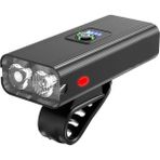 Schulzz 2xxml-T6 LED Yüksek Lumen Su Geçirmez Bisiklet Farı 2400MAH Pil - Siyah