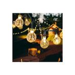 Schulzz 30 LED 6 M Güneş Enerjili Gün Işığı 8 Mod LED Bahçe Teras Balkon Ağaç Solar Aydınlatma