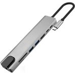 Schulzz 4K HDMI USB 3.0 Type-C Ethernet 8 In 1 USB Hub Mac Ipad Uyumlu - Gri