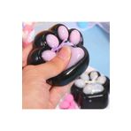 Schulzz Kedi Patisi Squishy Stress Oyuncağı Sukuşi Pati, Siyah-Pembe