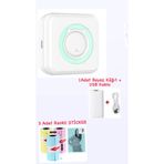 Schulzz Mini Termal Taşınabilir Yazıcı Yeşil, 1 Adet Beyaz Kağıt + 3ADET Renkli Sticker