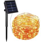 Schulzz Solar Güneş 10 Metre 100 Led Enerjili Dış Bahçe Aydınlatma Su Geçirmez Led