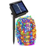 Schulzz Solar Güneş Enerjili Dış Bahçe Aydınlatma 100 Led Çok Renkli 10 M