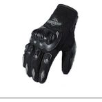 Schulzz Unisex Siyah Profesyonal Korumalı Motosiklet Eldiveni Dokunmatikli Motorsiklet - XL