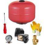 Schutzenger 24 Litre Italyan Kafa Küre Takımı Su Pompası Hidroforu Seti 24 Lt Küre Hidrofor Genleşme Sc-Settank - Kırmızı