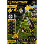 SCHUTZENGER 4 AKÜLÜ SET ŞARJLI OT ÇİM BİÇME MAKİNESİ TIRPAN VE ŞARJLI DAL BUDAMA TESTERESİ 15cm PALA OTOMATİK YA