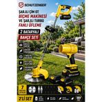 SCHUTZENGER 543Rn 2 AKÜLÜ ŞARJLI TURBO FAN ÜFLEME MAKİNESİ VE ŞARJLI OT ÇİM BİÇME MAKİNESİ 7 BAŞLIKLI TIRPAN SET
