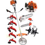 SCHUTZENGER 9 Hp Benzinli Çim Ot Biçme Yan Tipi Tırpan Bakır Sargı Full Set 7 Başlık 1 Çapalama Aparatı 4x4