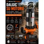 SCHUTZENGER Alman Bıçak sistemli 5 Hp Foseptik Dalgıç Pompa Kirli Su Pompa Şamandıralı 750f Kuyu Boşaltma Motoru