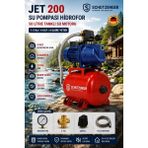 SCHUTZENGER Jet 200 Tanlı Su Pompası Otomatik Çalışır 50 Litre Tank Su Motoru Setli Bakır Sargı Daire ve Bahçe Için