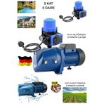 SCHUTZENGER Otomatik Sistem Su Motoru Hidroforu 1.5 Hp 5 Kat 5 Daire 8 Metre Emiş 55 Mt Dit Atar