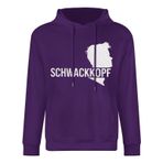 Schwachkopf Hoodie – Fun Fun T-Shirt Klasik, Bisiklet Yaka Kısa Kollu, Erkekler ve Kadınlar için Rahat Kazak, Koyu Eflatun, 4XL
