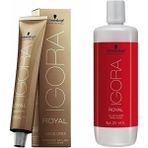 Schwarzkopf 2 Adet Igora Royal Absolutes 5-60 Açık Kahve Doğal Çikolata Saç Boyası + 1 lt Oksidan