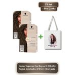 Schwarzkopf Creme Supreme 6-16 Küllü Soğuk Açık Kahve Saç Boyası 2’li Set + Bez Çanta Hediyeli