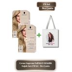 Schwarzkopf Creme Supreme 9-16 Küllü Soğuk Sarı Saç Boyası 2’li Set + Bez Çanta Hediyeli