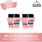 Schwarzkopf Gliss Kırık Uçları Mühürleyen Saç Bakım Maskesi 300 ml X 2 Adet Güçlendirici Etki