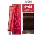 Schwarzkopf Igora 5 Adet Royal 4-68 Kahve Çikolata Kızıl Saç Boyası