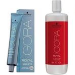 Schwarzkopf İgora 6 Adet Royal Highlifts 12-2 Özel Açıcı Küllü Saç Boyası + 1 lt Oksidan