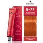 Schwarzkopf Igora Royal 8-77 Açık Kumral Yoğun Bakır 60 ml Saç Boyası